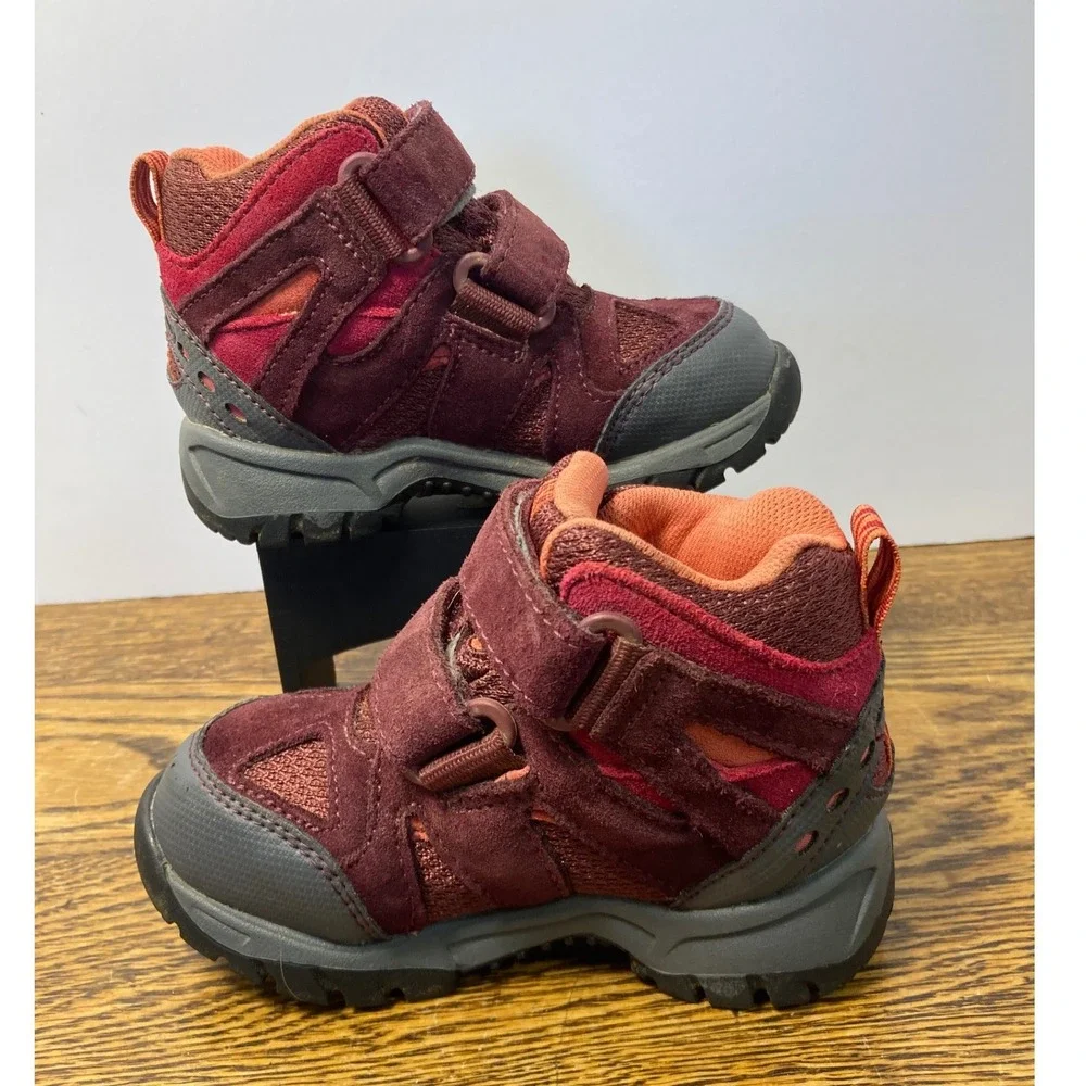 LL Bean Toddler 8 Trail Model Waterproof Hiking Boots Burgundy Red 507454